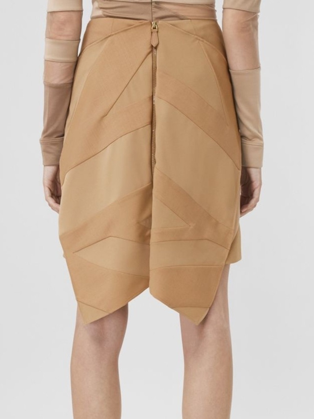 NEW BURBERRY BEIGE PANEL MINI SKIRT - Picture 7 of 10